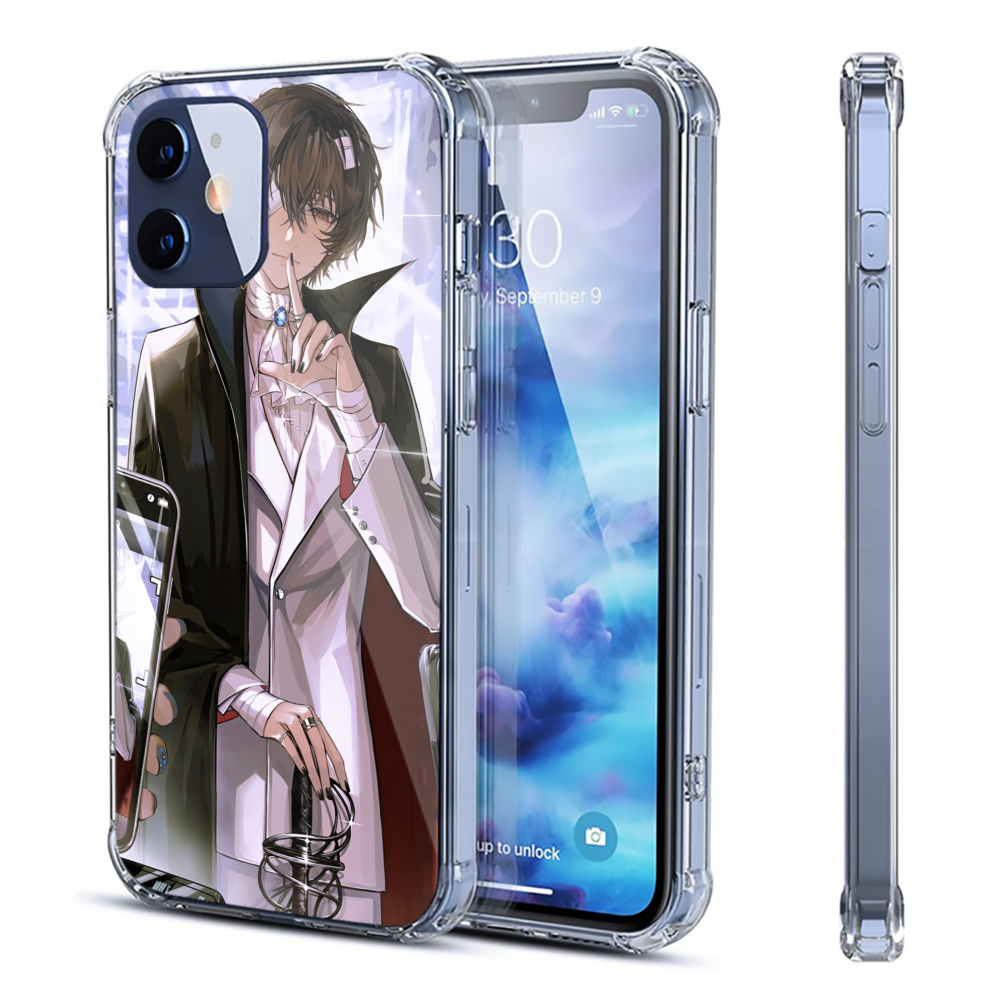 （画像用） 文豪ストレイドッグス Bungo Stray Dogs 【iPhone 12シリーズ対応】透明スマホケース（クリアソフトケース）
